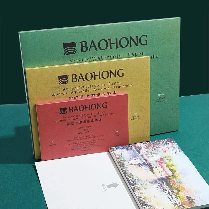 Baohong watercolour paper pads and loose sheets
